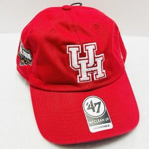 '47 Brand Houston Cougars Men's Final Four Clean Up Adjustable Hat Cap Red NCAA